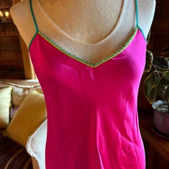 Silk hot-pink slip dress - Dannijo - Picture 4 of 6